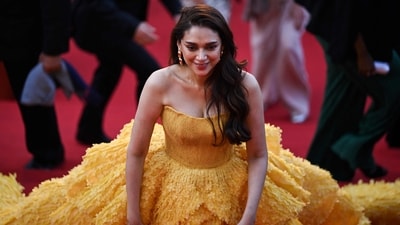 Aditi Rao Hydari stuns in yellow at Cannes Film Festival. (AFP) Aditi Rao Hydari stuns in yellow at Cannes Film Festival. (AFP)