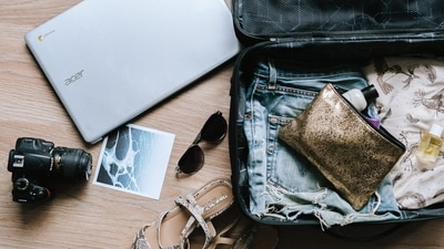 Pack light and smart: Train travel allows for more baggage compared to air travel, but carrying too much can still be a hassle. Pack only the essentials and try to travel light. Consider using a backpack or a wheeled suitcase that is easy to maneuver in train stations and onboard. (Unsplash) Pack light and smart: Train travel allows for more baggage compared to air travel, but carrying too much can still be a hassle. Pack only the essentials and try to travel light. Consider using a backpack or a wheeled suitcase that is easy to maneuver in train stations and onboard. (Unsplash)
