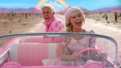 Margot Robbie and Ryan Gosling in the new Barbie trailer. Margot Robbie and Ryan Gosling in the new Barbie trailer.