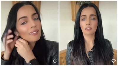 Celina Jaitly in a glimpse from her hilarious Instagram reel. Celina Jaitly in a glimpse from her hilarious Instagram reel.