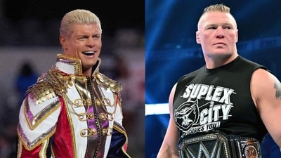 Cody Rhodes, Brock Lesnar. (File Photo)