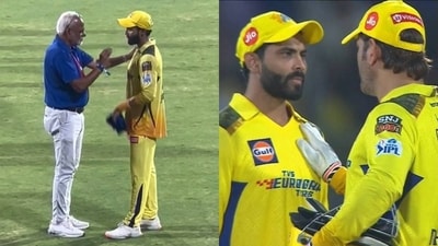 Unseen footage of Jadeja's animated chat with CSK CEO amid Dhoni spat Unseen footage of Jadeja's animated chat with CSK CEO amid Dhoni spat