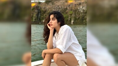 Janhvi Kapoor ditched fancy wear and opted for this sustainable breathable easy-breezy summer linen set which comprises a shirt and shorts. (Instagram/@janhvikapoor) Janhvi Kapoor ditched fancy wear and opted for this sustainable breathable easy-breezy summer linen set which comprises a shirt and shorts. (Instagram/@janhvikapoor)