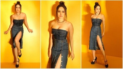 Nushrratt Bharuccha, acclaimed for her acting prowess, is equally celebrated for her fearless and bold fashion statements. The actress fearlessly experiments with her style, be it in movie roles or on the fashion scene. From mesmerizing sarees to power-packed pantsuits, she effortlessly slays every look she dons. Nushrratt's Instagram diaries serve as a treasure trove for fashion enthusiasts, and her recent denim look is no exception. (Instagram/@nushrrattbharuccha) Nushrratt Bharuccha, acclaimed for her acting prowess, is equally celebrated for her fearless and bold fashion statements. The actress fearlessly experiments with her style, be it in movie roles or on the fashion scene. From mesmerizing sarees to power-packed pantsuits, she effortlessly slays every look she dons. Nushrratt's Instagram diaries serve as a treasure trove for fashion enthusiasts, and her recent denim look is no exception. (Instagram/@nushrrattbharuccha)