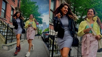 Taapsee Pannu shared more pictures with Shagun as the two explored New York. In a candid photo, they laughed as they pretended to run on a pavement. They were both dressed in short outfits. Taapsee Pannu shared more pictures with Shagun as the two explored New York. In a candid photo, they laughed as they pretended to run on a pavement. They were both dressed in short outfits.