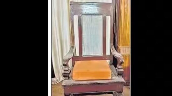 The chair of Prayagraj’s mayor. (HT file photo)