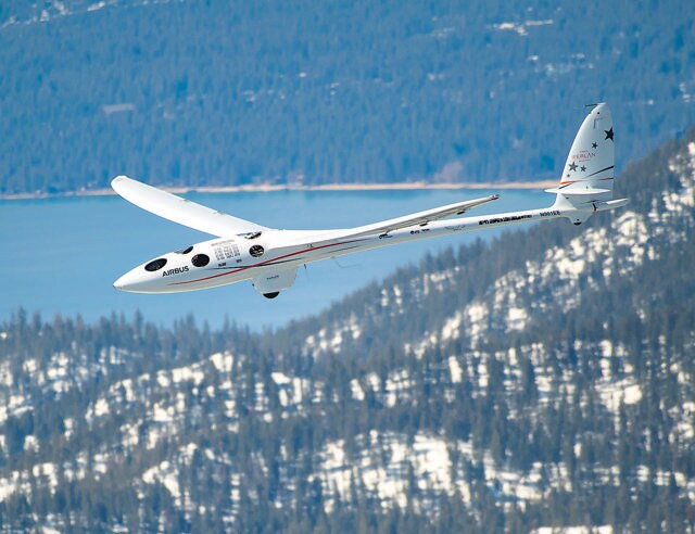 It’s no Green Goblin glider, but Airbus’s experimental Perlan II does soar, with no fuel tank and no jet engine. (James Darcy / Perlan) It’s no Green Goblin glider, but Airbus’s experimental Perlan II does soar, with no fuel tank and no jet engine. (James Darcy / Perlan)