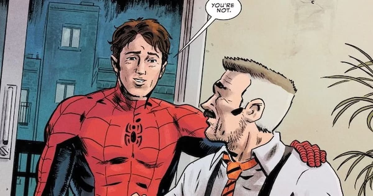 A scene from the My Dinner with Jonah issue of The Spectacular Spider-Man series. (Marvel) A scene from the My Dinner with Jonah issue of The Spectacular Spider-Man series. (Marvel)