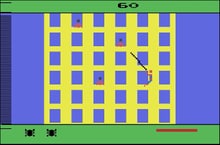The first Spider-Man game, released in 1982, had a vertical scrolling interface. (Atari) The first Spider-Man game, released in 1982, had a vertical scrolling interface. (Atari)