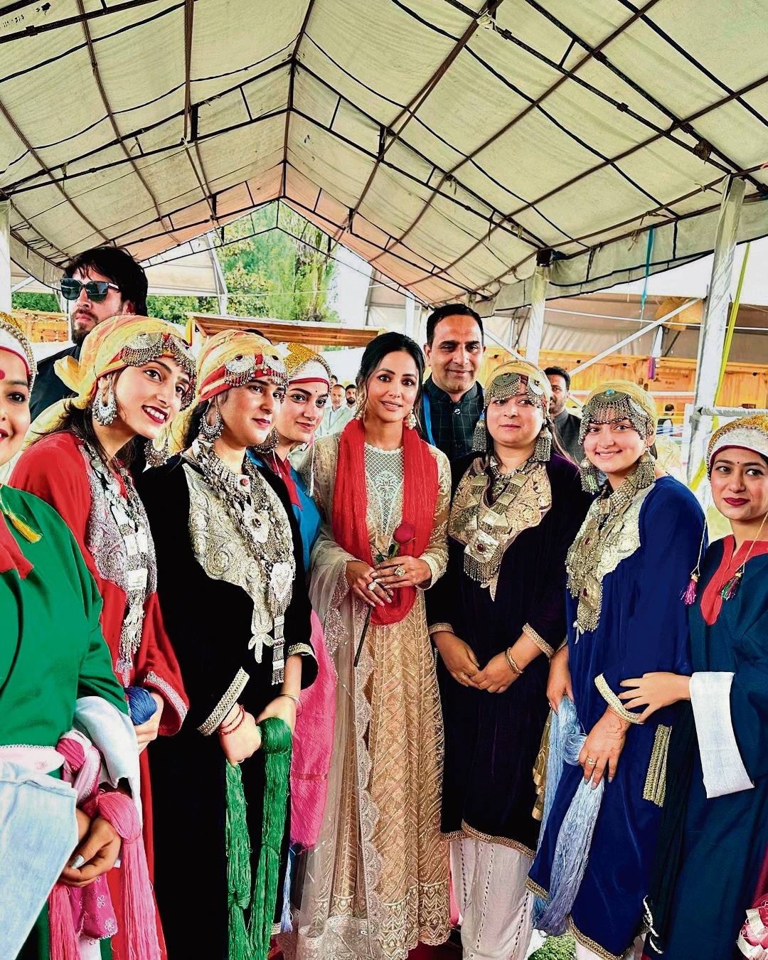 Hina Khan with some young attendees at the do. Hina Khan with some young attendees at the do.