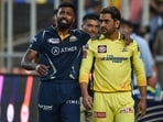 Hardik Pandya with MS Dhoni Hardik Pandya with MS Dhoni