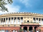 Parliament building in New Delhi, India, (Photo by Raj K Raj/ Hindustan Times)