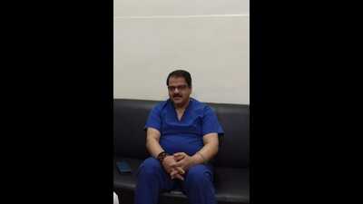 Dr Sanjay Kumar, Professor and Head of the department of Cardiothoracic Surgery, IMS-BHU, led the surgery. (HT Photo)