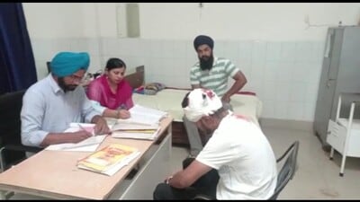 In another security breach, an inmate was injured during a clash between two groups inside Goindwal Central Jail on Friday. The injured has been identified as Sandeep Singh of Marar village falling under the Patti sub-division. He has been lodged in jail in a murder case. (HT Photo)