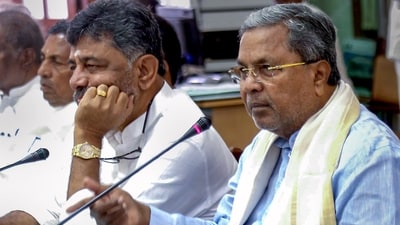 Karnataka chief minister Siddaramaiah and Karnataka deputy chief minister DK Shivakumar in Bengaluru. (PTI file) Karnataka chief minister Siddaramaiah and Karnataka deputy chief minister DK Shivakumar in Bengaluru. (PTI file)