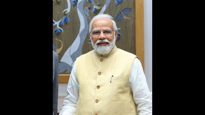 Prime Minister Narendra Modi tweeted that it is “always humbling to receive such affection and it also gives me added strength to work even harder for the people”. (Narendra Modi Twitter) Prime Minister Narendra Modi tweeted that it is “always humbling to receive such affection and it also gives me added strength to work even harder for the people”. (Narendra Modi Twitter)