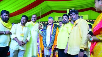 Telugu Desam Party president and former chief minister N Chandrababu Naidu on Saturday said the TDP was raring to defeat Kauravas to establish a House of respectable and responsible people’s representatives. (HT Photo) Telugu Desam Party president and former chief minister N Chandrababu Naidu on Saturday said the TDP was raring to defeat Kauravas to establish a House of respectable and responsible people’s representatives. (HT Photo)