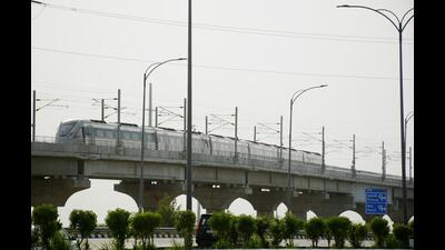Ten RapidX trains are fully prepared at the Duhai Depot for passenger operations, according to officials. (Sunil Ghosh/HT Photo) Ten RapidX trains are fully prepared at the Duhai Depot for passenger operations, according to officials. (Sunil Ghosh/HT Photo)