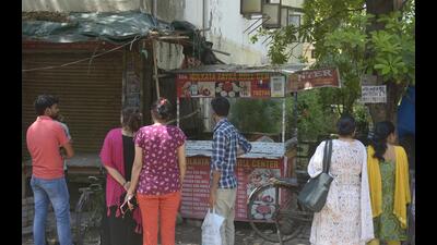 The shop area of the victm at Shakti Kund I pocket in Ghaziabad . (Sakib Ali/HT Photo) The shop area of the victm at Shakti Kund I pocket in Ghaziabad . (Sakib Ali/HT Photo)