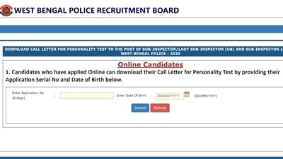 WB Police SI/LSI 2020 PT admit card out at wbpolice.gov.in WB Police SI/LSI 2020 PT admit card out at wbpolice.gov.in
