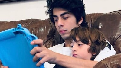 Aryan Khan is a doting brother to Abram Khan and is often seen in candid family pictures with him. He plays the ideal big brother for Abram, being 15 years older to him. Aryan Khan is a doting brother to Abram Khan and is often seen in candid family pictures with him. He plays the ideal big brother for Abram, being 15 years older to him.
