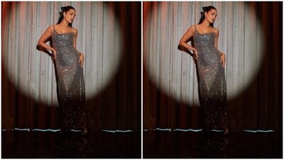 Esha, for the awards ceremony, played muse to fashion designer Stella McCartney and picked a silver sequined gown from the shelves of the designer. (Instagram/@egupta) Esha, for the awards ceremony, played muse to fashion designer Stella McCartney and picked a silver sequined gown from the shelves of the designer. (Instagram/@egupta)