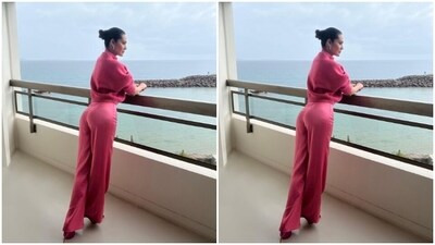 Esha, a day back, shared a set of pictures of herself showcasing her look at the 76th Cannes Film Festival. The actor painted Instagram in shades of pink with her ensemble. (Instagram/@egupta) Esha, a day back, shared a set of pictures of herself showcasing her look at the 76th Cannes Film Festival. The actor painted Instagram in shades of pink with her ensemble. (Instagram/@egupta)