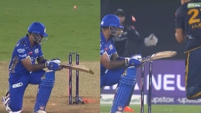 Suryakumar Yadav was left crestfallen as Mohit Sharma dismissed him in stunning fashion. Suryakumar Yadav was left crestfallen as Mohit Sharma dismissed him in stunning fashion.