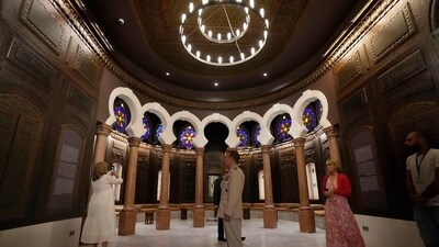 Originally built as a private villa in 1912 on a hilltop overlooking the city’s Achrafieh neighborhood, the opulent residence integrated Venetian and Ottoman styles. (AP Photo/Hussein Malla) Originally built as a private villa in 1912 on a hilltop overlooking the city’s Achrafieh neighborhood, the opulent residence integrated Venetian and Ottoman styles. (AP Photo/Hussein Malla)