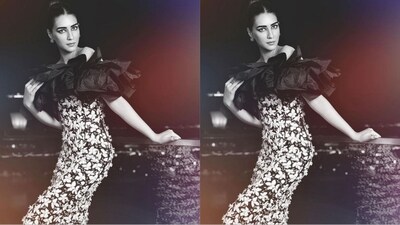 The actress chose to wear a stunning gown designed by Richard Quinn for her look, and her styling was expertly handled by Sukriti Grover. (Instagram/@kritisanon) The actress chose to wear a stunning gown designed by Richard Quinn for her look, and her styling was expertly handled by Sukriti Grover. (Instagram/@kritisanon)