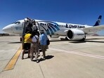 The airline didn't elaborate on what caused the problem, and said an examination and maintenance of the plane were underway.