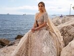 Sara Ali Khan wore a panelled lehenga for her Cannes debut. Sara Ali Khan wore a panelled lehenga for her Cannes debut.