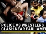 POLICE VS WRESTLERS CLASH NEAR PARLIAMENT
