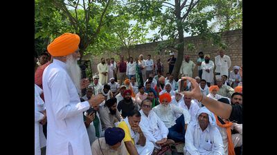 Bhartiya Kisan Union (Charuni) state president Gurnam Singh Charuni addresses a gathering after being released by the police on Sunday. Bhartiya Kisan Union (Charuni) state president Gurnam Singh Charuni addresses a gathering after being released by the police on Sunday.