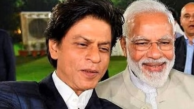 Prime Minister Narendra Modi and actor Shah Rukh Khan. (File) Prime Minister Narendra Modi and actor Shah Rukh Khan. (File)