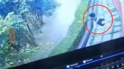 A 15-year-old girl died on Saturday after she allegedly fell on the premises of a private school in Uttar Pradesh’s Ayodhya district. (Source: CCTV camera footage)