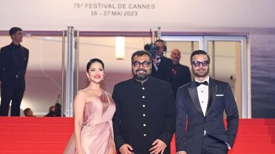 Anurag Kashyap with Sunny Leone and Rahul Bhat at Kennedy's premiere at Cannes 2023. Anurag Kashyap with Sunny Leone and Rahul Bhat at Kennedy's premiere at Cannes 2023.