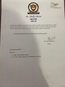 Mayor Shelly Oberoi refuses permission to convert the MCD school, Kanjawala Chowk, into a temporary jail. Mayor Shelly Oberoi refuses permission to convert the MCD school, Kanjawala Chowk, into a temporary jail.