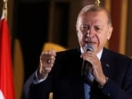 Turkish President Tayyip Erdogan addresses his supporters following his victory in the second round of the presidential election at the Presidential Palace in Ankara, Turkey May 29, 2023.