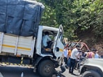 A bus from the Maharashtra State Road Transport Corporation's Bhiwandi depot collided with a tempo injuring 10 people on Monday. A bus from the Maharashtra State Road Transport Corporation's Bhiwandi depot collided with a tempo injuring 10 people on Monday.