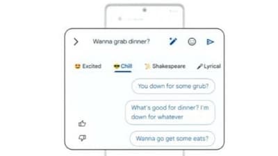 Google's 'Magic Compose' feature (Image courtesy: Google)