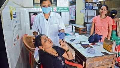 The Covid case tally was recorded at 4.49 crore.  (Praful Gangurde / HT Photo) (MINT_PRINT)