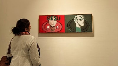 Italy's famous Farnesina Collection debuted at Bikaner House showcasing 72 artworks by 63 contemporary Italian artists, in New Delhi. (PTI Photo/Manish Sain) Italy's famous Farnesina Collection debuted at Bikaner House showcasing 72 artworks by 63 contemporary Italian artists, in New Delhi. (PTI Photo/Manish Sain)
