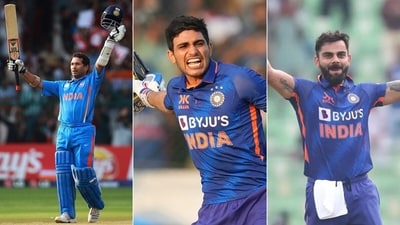 Shubman Gill (C) looks set to follow the footsteps of Sachin Tendulkar (L) and Virat Kohli. (Getty) Shubman Gill (C) looks set to follow the footsteps of Sachin Tendulkar (L) and Virat Kohli. (Getty)