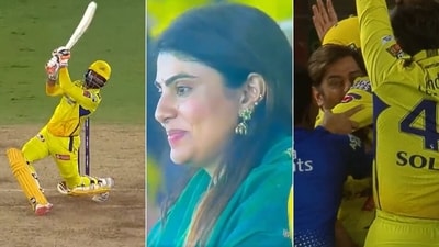 Ravindra Jadeja's finish triggered a sea of emotions. (Screengrabs)