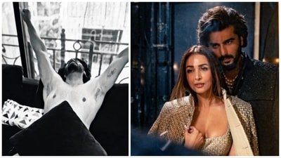 Malaika Arora shared a racy picture of Arjun Kapoor on Sunday. Malaika Arora shared a racy picture of Arjun Kapoor on Sunday.