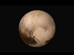 Heart shaped glacier on Pluto's surface. Heart shaped glacier on Pluto's surface.