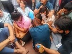 Protesting wrestlers sit at Har ki Pauri, in Haridwar district, Tuesday, May 30, 2023. Protesting wrestlers sit at Har ki Pauri, in Haridwar district, Tuesday, May 30, 2023.
