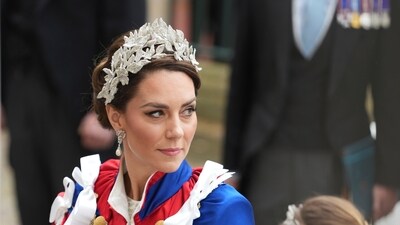 Princess of Wales, Kate Middleton, arrives for the Coronation of King Charles III, in London, Saturday, May 6 2023. King Charles III and Camila the Queen Consort, members of the Royal family and VIP's gathered at Westminster Abbey for the Coronation service. (AP) Princess of Wales, Kate Middleton, arrives for the Coronation of King Charles III, in London, Saturday, May 6 2023. King Charles III and Camila the Queen Consort, members of the Royal family and VIP's gathered at Westminster Abbey for the Coronation service. (AP)