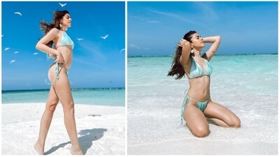 Bikinis by the beach: This classic two-piece set is one of the most popular swimwear styles of all time. It is readily available in many colours, designs &amp; prints. You could choose from a wide range of bikini top styles like - Bandeau, Halter, Balconette, and Triangle with a choice of both high waist &amp; low waist swim bottoms. (Instagram/@alayaf)